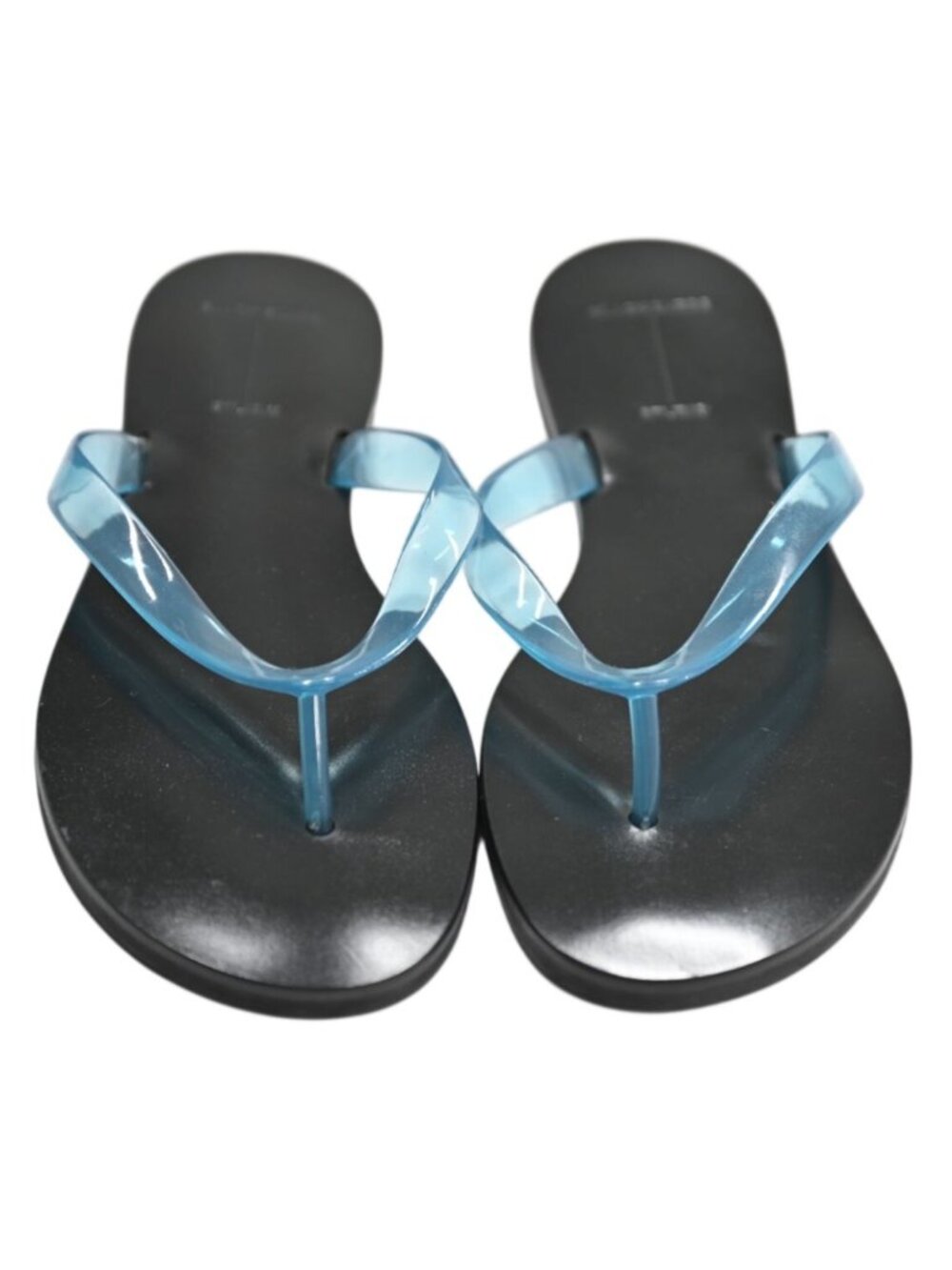 Black Suede Studio Jelly Thong Sandals in Blue